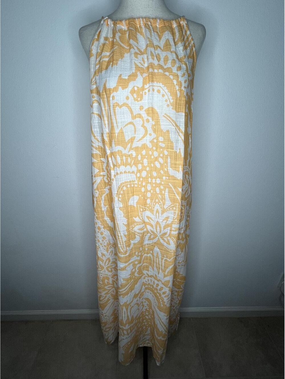 NWT Blue Island Women's Orange/White Dress Size Small